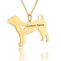 skqir fashion stainless steel dog pendants necklace custom name date logo necklace for women men girls jewelry accessories gifts