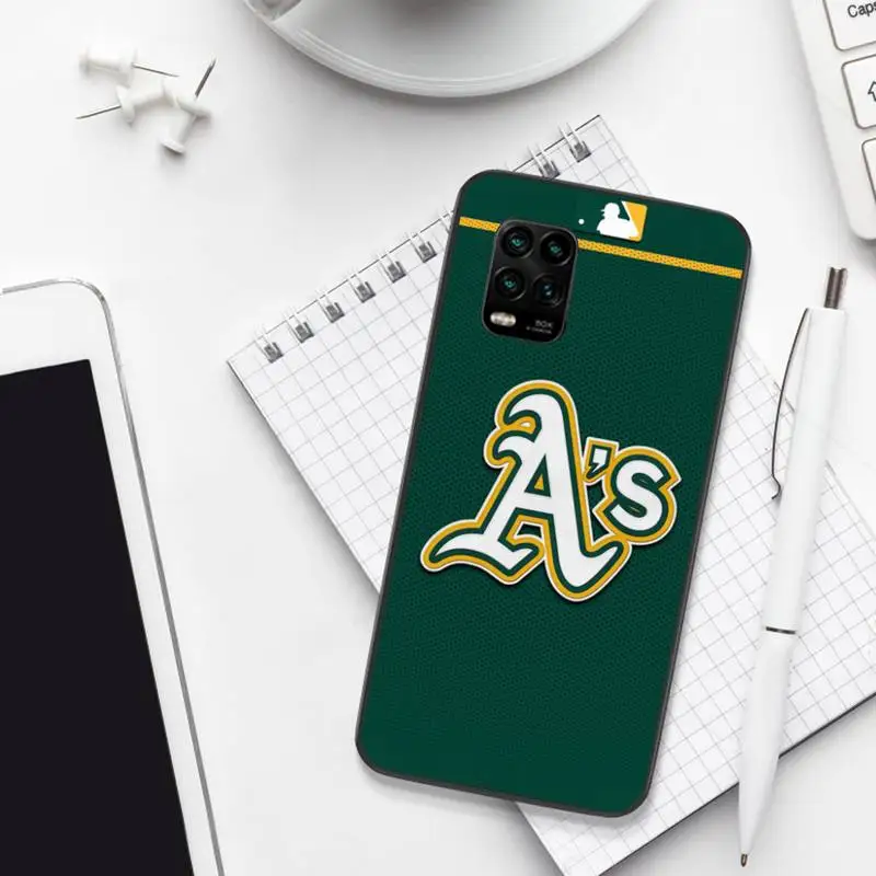 

Oakland Athletics Black TPU Phone Case For Xiaomi 8 9 Se 10 10pro Note 2 3 10 MIX2 S MAX2 3 F1 5X