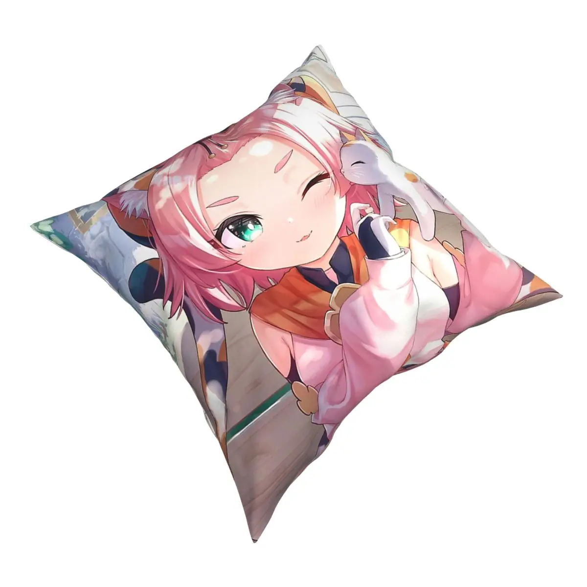 Девочка Подушка Чехол Genshin воздействия Размеры 30 40 45 50 Hugpillow чехлы чехол типа