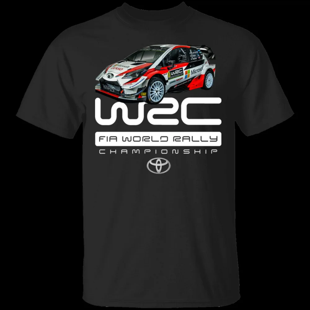 Toyotaм² Gazoo Racing Wrt Wrc футболка гоночная 2019 Fia World Rally Чемпион Черная Мужская сделанная