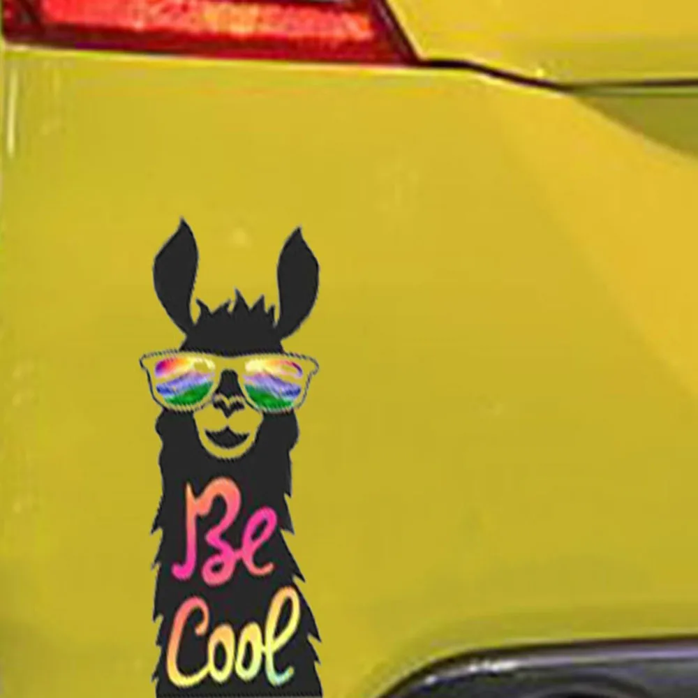 Классные большие солнцезащитные очки в альпаке виниловые наклейки счастливого