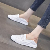 little white shoes womens 43 large size womens shoes autumn 2021 new loafers flat bottom wild lazy single shoes women shoes