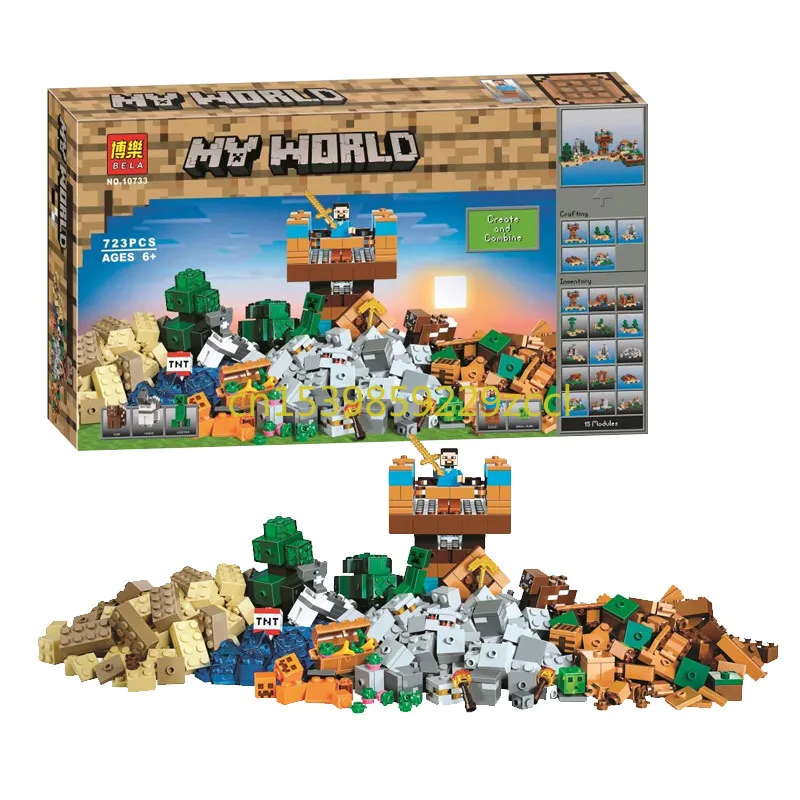 

723pcs Compatible 21135 myworld the crafting box building blocks 4 Toy
