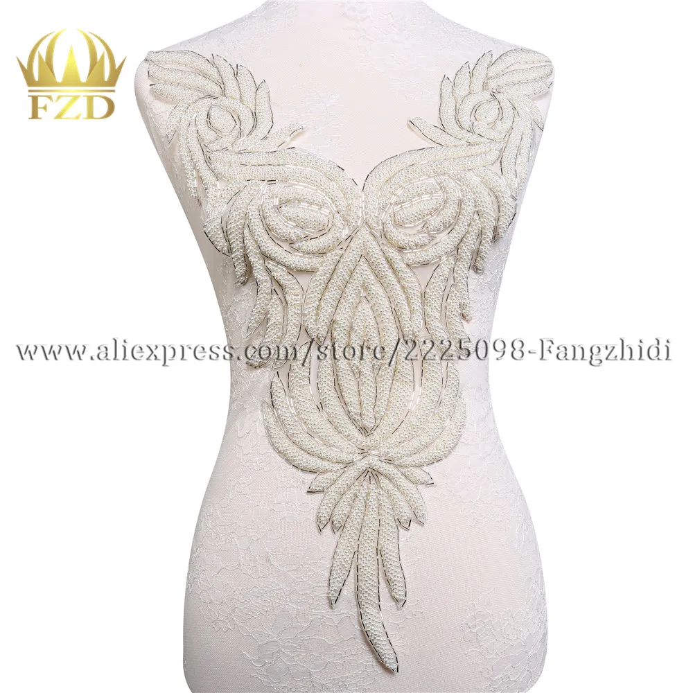 (5 шт.) ручная работа шитье стразами жемчугом и бусинами патчи на талии большие