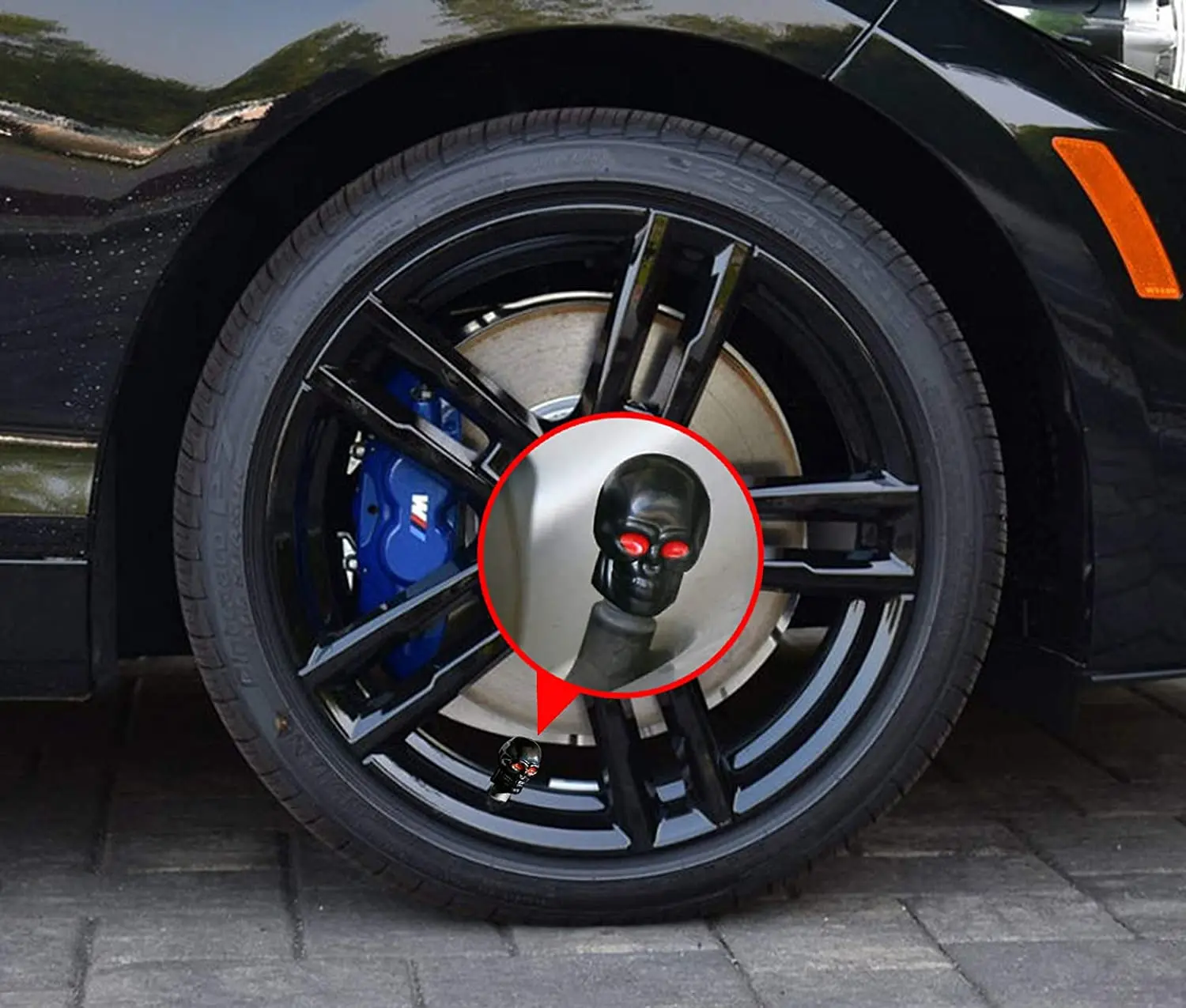 ZZTZZ 4 шт./лот череп мото велосипедные автомобильные шины колпачок клапана