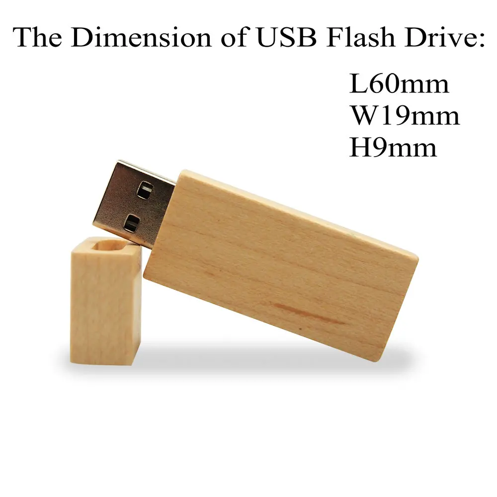 Флешка USB 2 0 с логотипом на заказ деревянный блок флеш накопитель 128 Мб 4 ГБ 8 16 32
