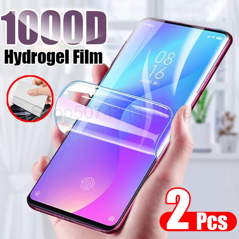 2 шт. Гидрогелевая Защитная пленка для экрана Xiaomi Mi 8 9 SE Pro Lite A1 A2 A3 CC9 9T Pocophone F1