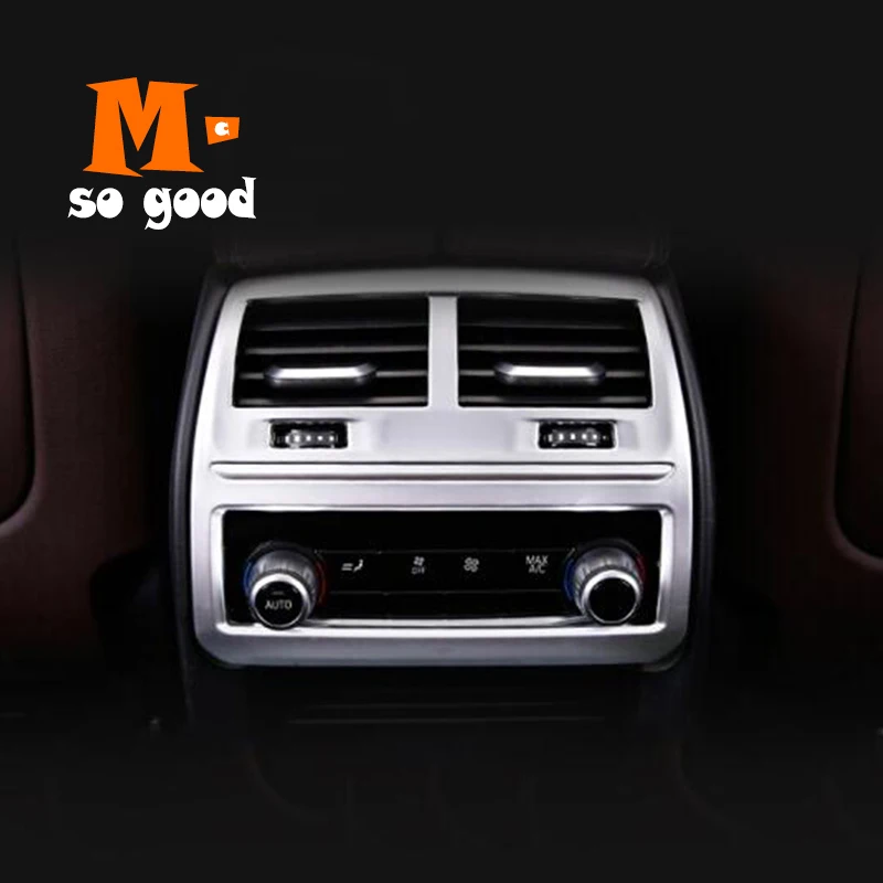 

ABS Matte Auto Interior Accessories Styling Sticker 2017 2018 For BMW 5 Series G30 Car Back Rear Air Outlet Panel Cover Trim