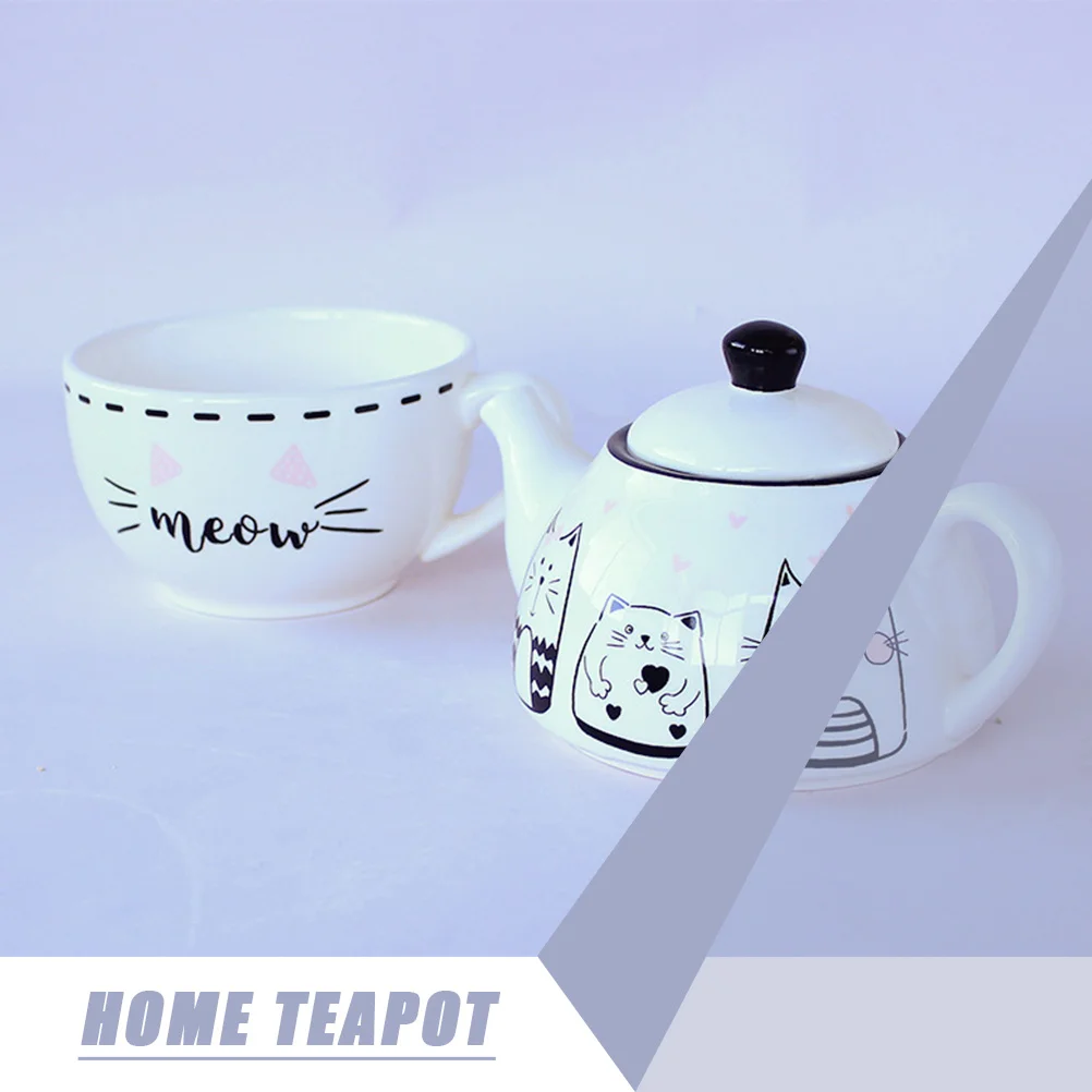1 набор чашек в виде милой кошки многоразовый керамический чайный чайник чашка |