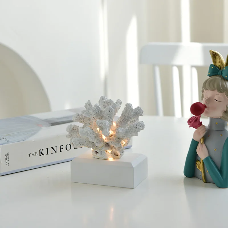 

Simulation Resin Coral Decoration Desk Living Room Decoration Home Accessories Resin Crafts Decoration
