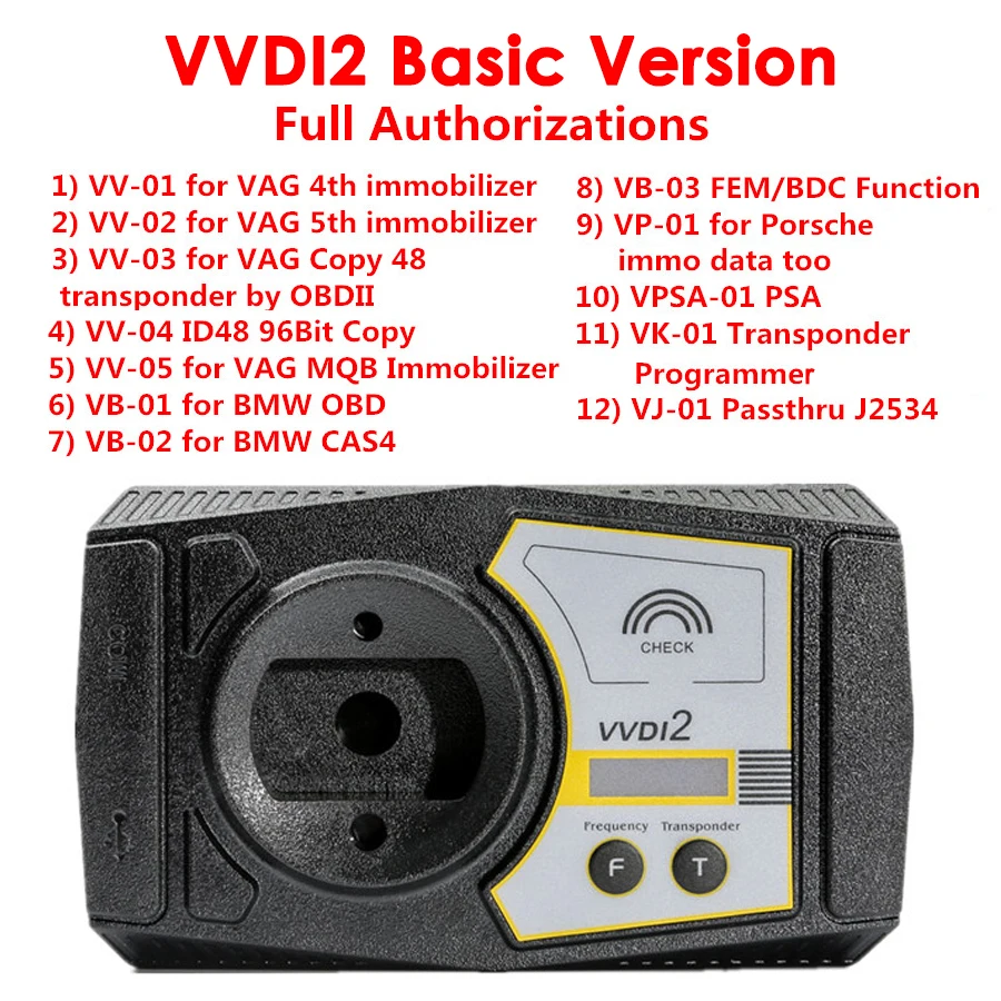 Xhorse VVDI2 командор ключ программист для Au-di/B-MW/orsche полная версия V6.5.1 VVDI 2