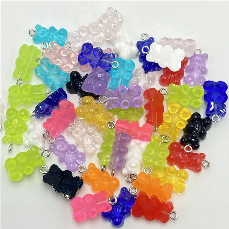 Акриловые Мини-подвески в виде медведя для изготовления милых сережек Кулонов