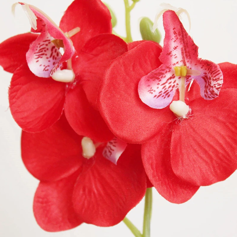 Искусственные три цветка фаленопсис Бабочки Орхидеи искусственные для свадьбы