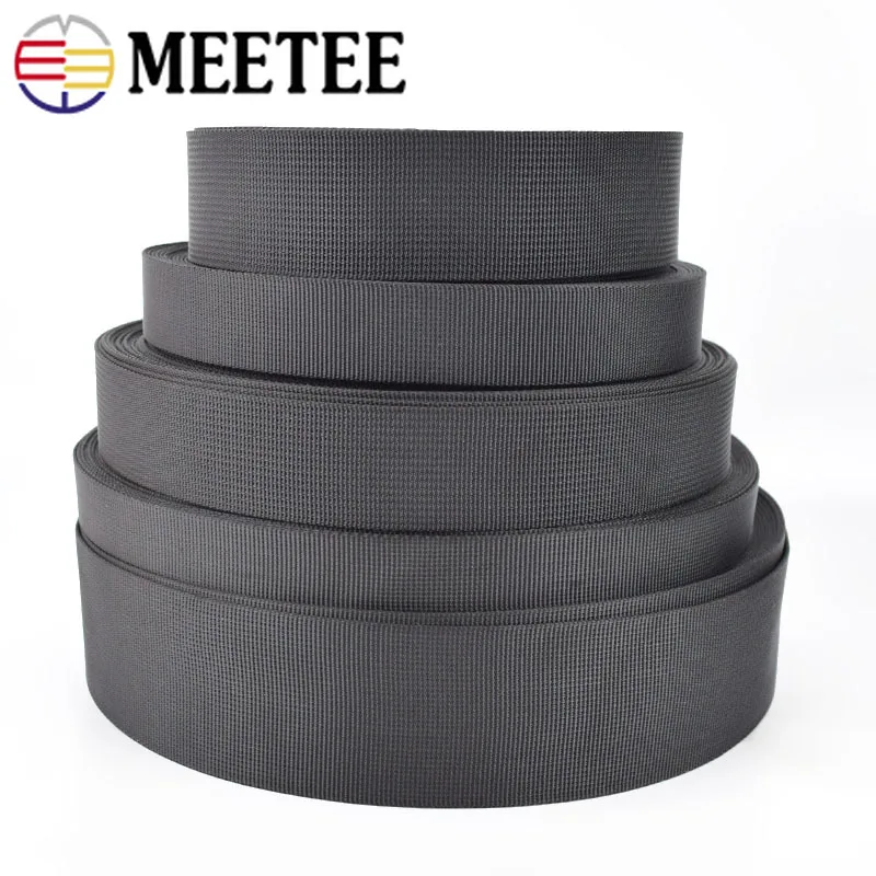 Meetee 5 метров 1 мм Толстая черная нейлоновая сетчатая лента ремешок лента собачий ошейник Рюкзак ремень DIY Швейные аксессуары