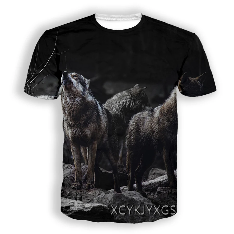 Футболка Мужская/женская с 3D принтом волка в стиле хип хоп|Мужские футболки| |