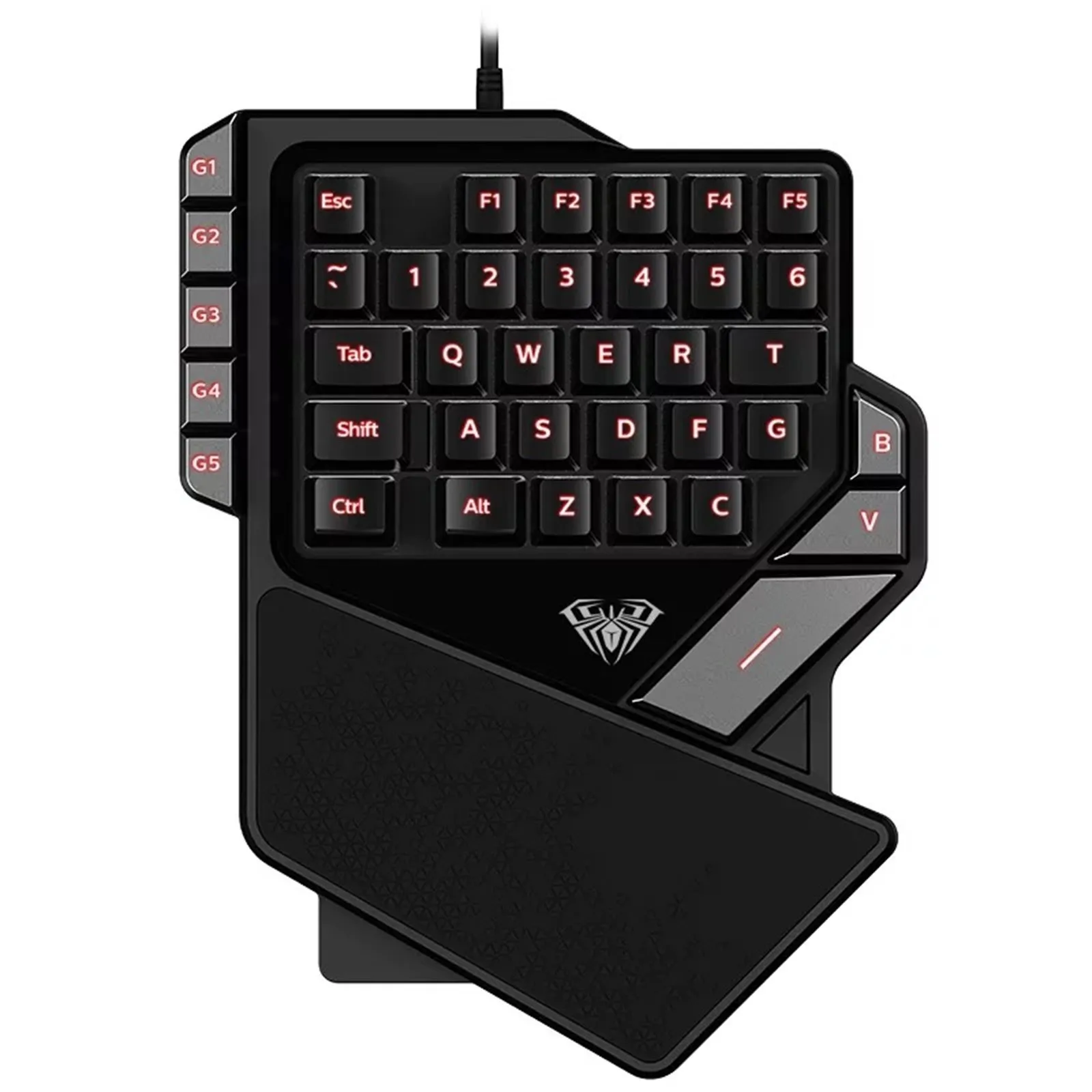 

for Gaming Keyboard Ergonomic One-handed Keyboard Gamer Mini LED Backlit USB PC Keypad Wired Keyboards For LOL PUBG Games