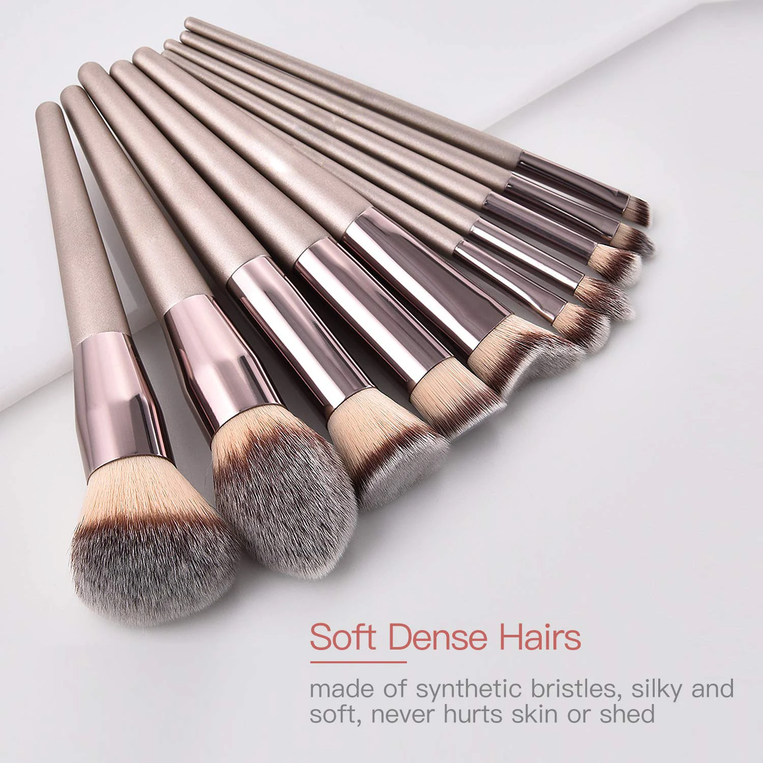 

Luxury Champagne Makeup Brush Set For Foundation Powder Blush Eye shadows Concealer Lip Make Up Brushes Cosmetics Beauty Tools