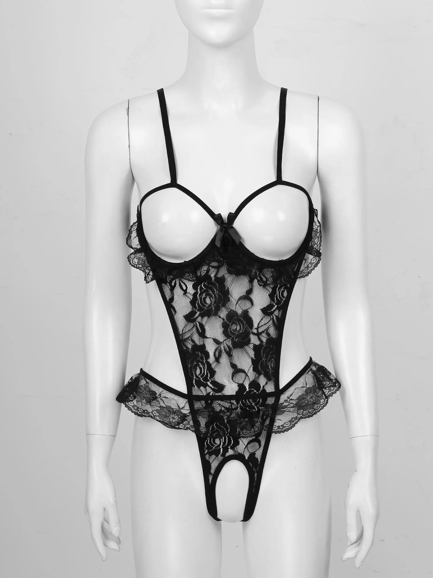 

Женское эротическое сексуальное боди, нижнее белье, Прозрачная женская одежда для сна, бюстгальтер на косточках с открытой чашкой