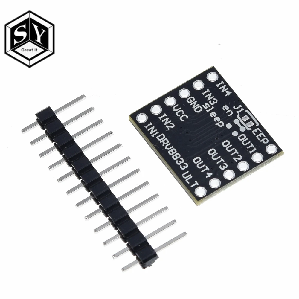 1 шт. Great IT DRV8833 2 канальная плата модуля драйвера двигателя постоянного тока 5 А 3 в