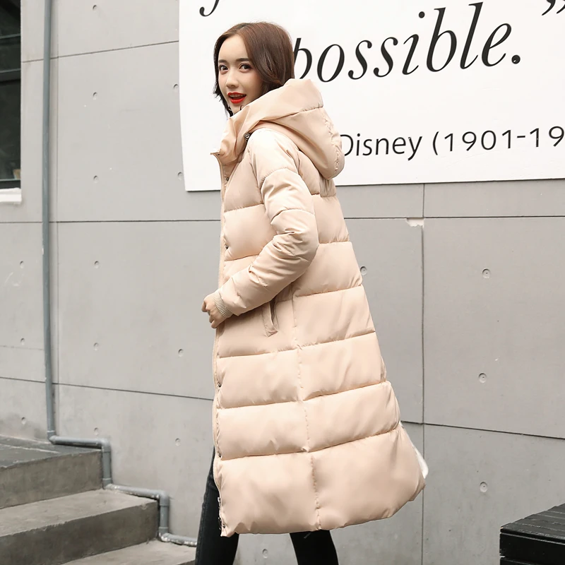 High Quality 2019 New Arrival Winter Jacket Women Hooded Cotton Padded Long Warm thicken Female Coats Parka Parkas Outwear
