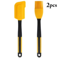 2 pcs kitchen baking tool silicone butter cream spatula non slip heatproof cake pastry cooking brush kitchen sets gadgets