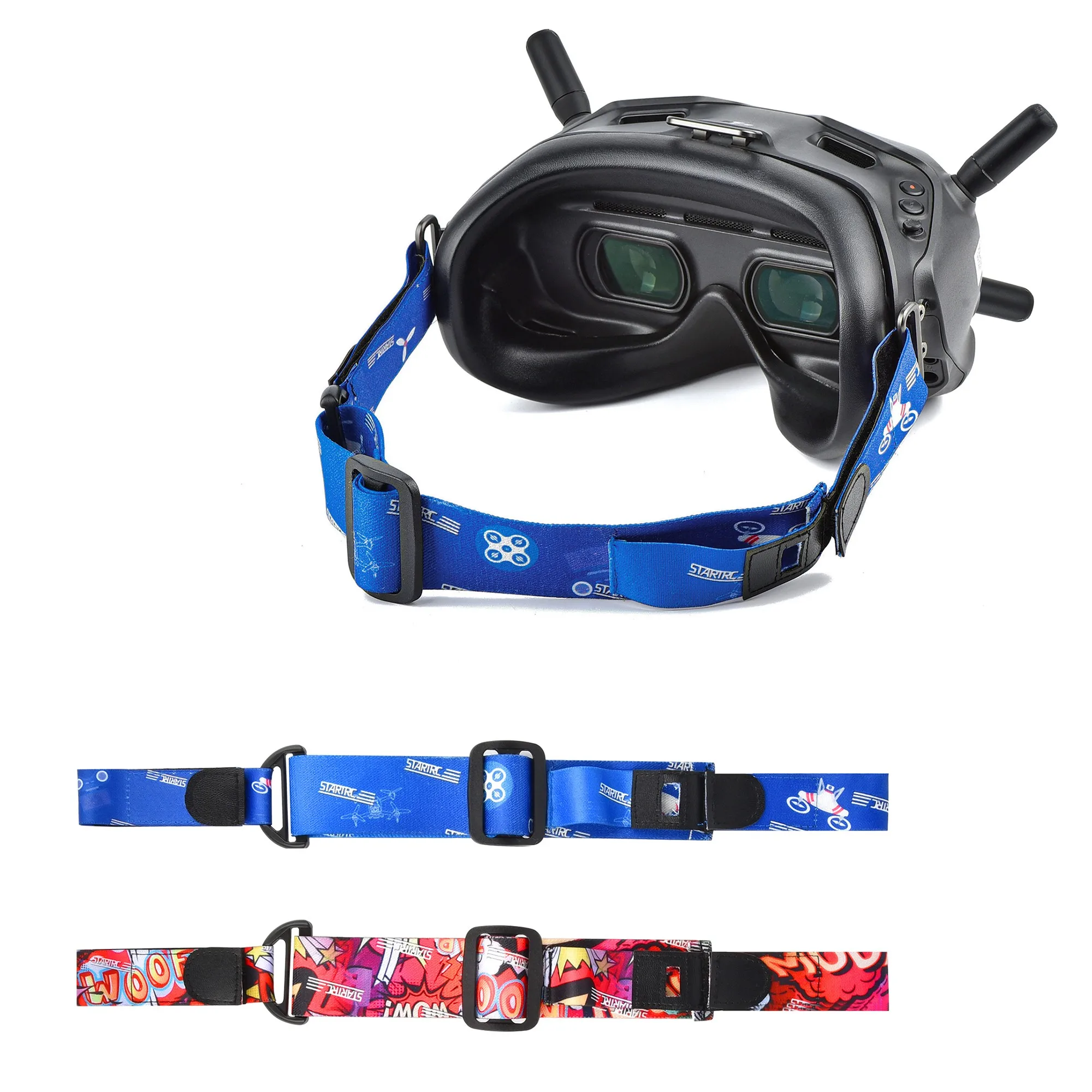 

2 шт. регулируемая повязка на голову для DJI FPV Goggles V2 головной ремень с держателем аккумулятора Очки виртуальной реальности цветной головной ...