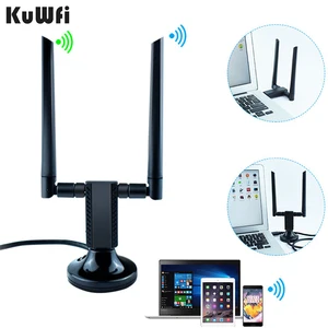 kuwfi usb3 0 wifi adapter 1900mbps dual band 2 4g5ghz wifi antenna 25dbi wireless usb network card receiver for pclaptop free global shipping