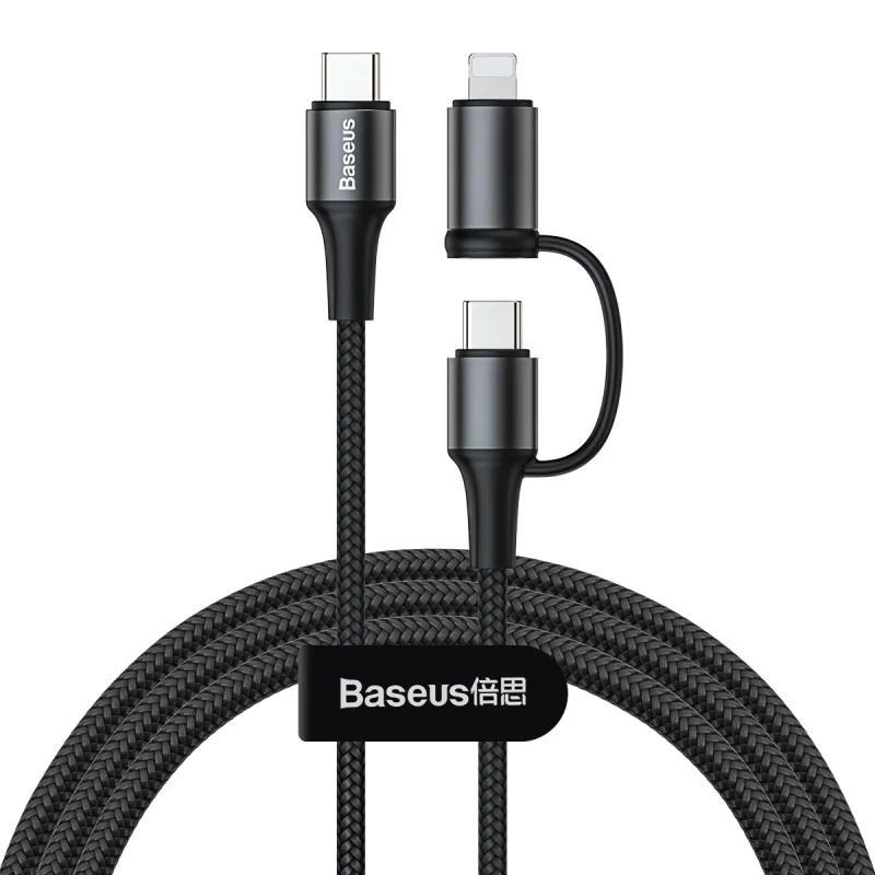 2 в 1 для usb type c к lightning Кабель PD Быстрая зарядка данных iPhone Samsung xiaomi 8 ноутбук macbook