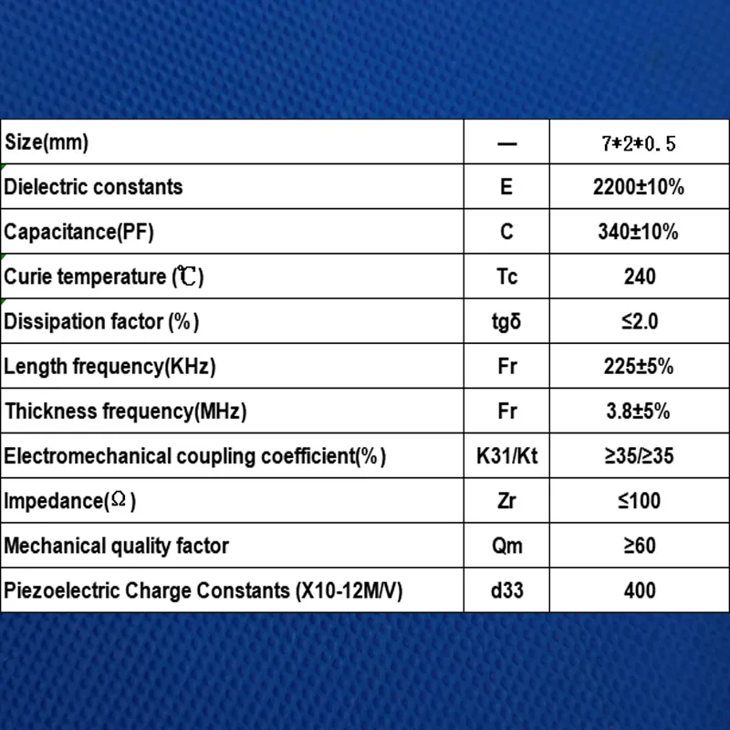 Пьезоэлектрическая керамическая пластина 7*2*0 5 мм-PZT5 PZT Chip ультразвуковой датчик