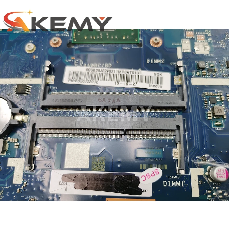 

SAMXINNO AAWBC/BD LA-C293P for Lenovo B51-35 notebook motherboard A6 CPU R5 M330 GPU DDR3 100% test work