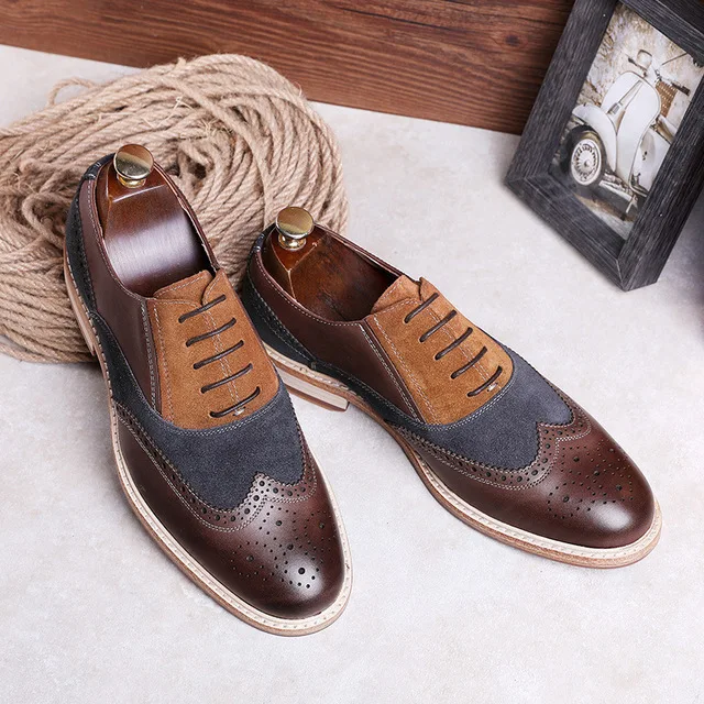 

2021 Summer High Quality Oxford wedding Shoes For Men Genuine Leather Shoes British Style Dress Shoes For Men zapatos de hombre