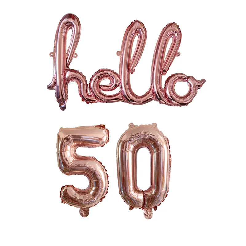 Розовое золото Hello 30 Детские воздушные шары детский душ 21th 30th День Рождения Декор