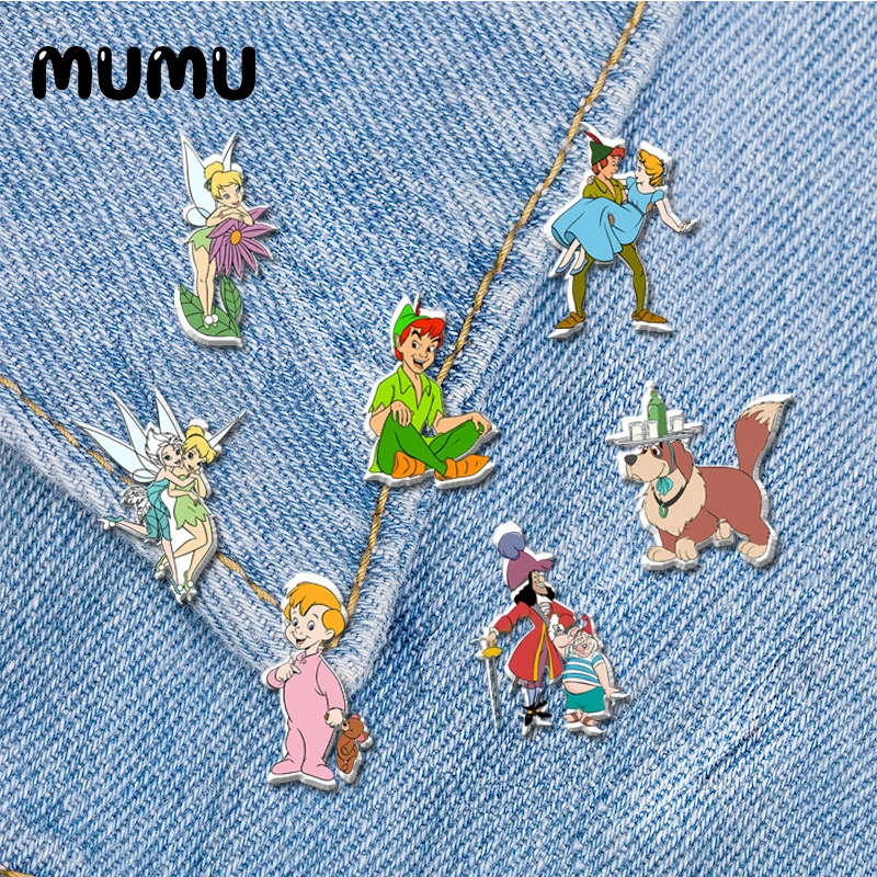 Новинка 2021 акриловая брошь в стиле Питер Пэн и Венди эпоксидные украшения