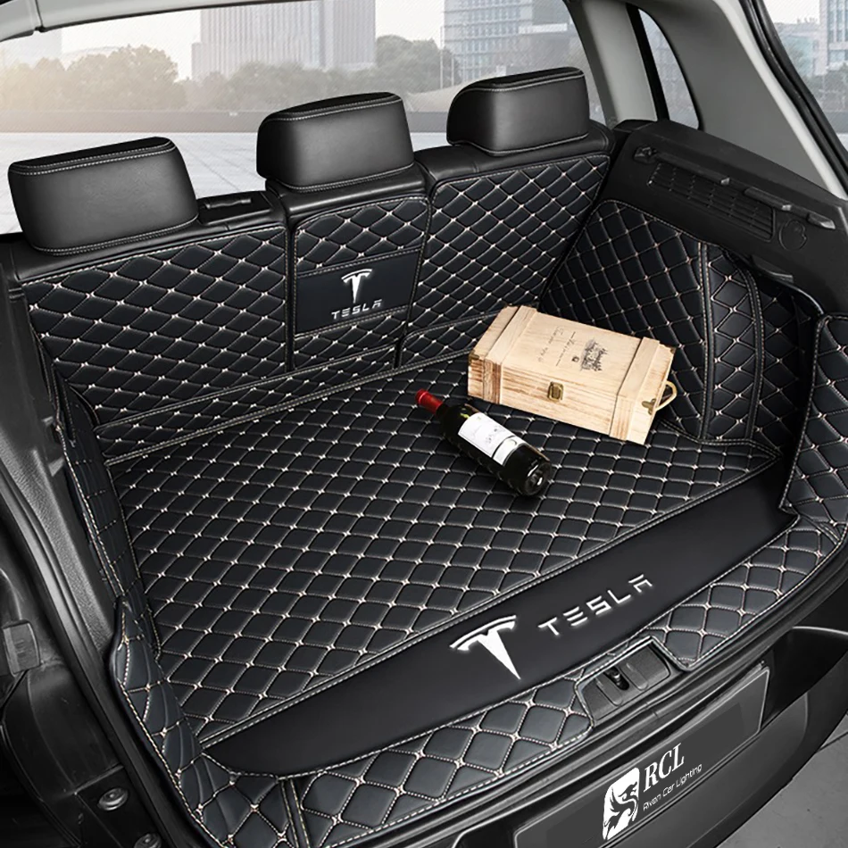 

Автомобильный коврик для багажника, дневная подставка для ног, автомобильный водонепроницаемый нескользящий ТПЭ XPE для Tesla модели 3, модель Y...