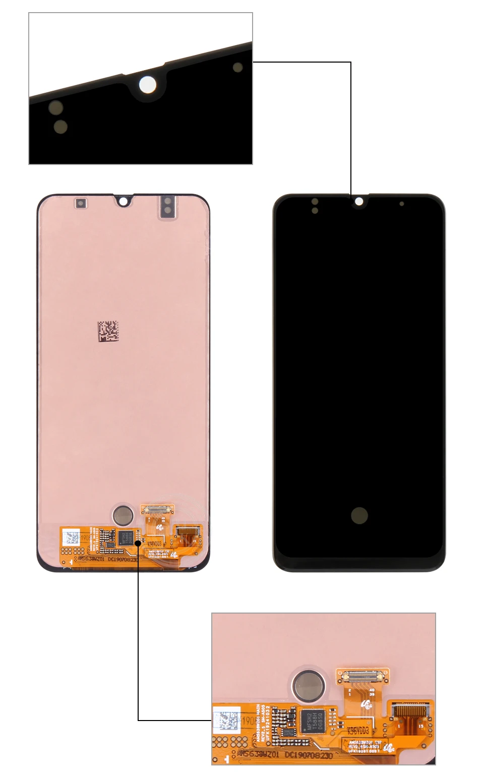 AMOLED экран для samsung Galaxy A50 ЖК сенсорный дигитайзер сенсор стекло в сборе для samsung A50 дисплей A505 рамка A505F A505FD