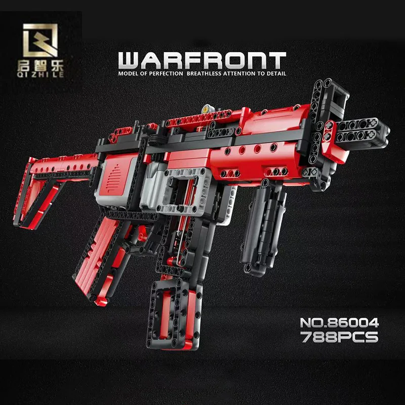 

New 1588pcs M249 Machine Electric Assault Rifle Gun Model Building Blocks High-tech Guns Bricks PUBG Military SWAT Weapon Toys