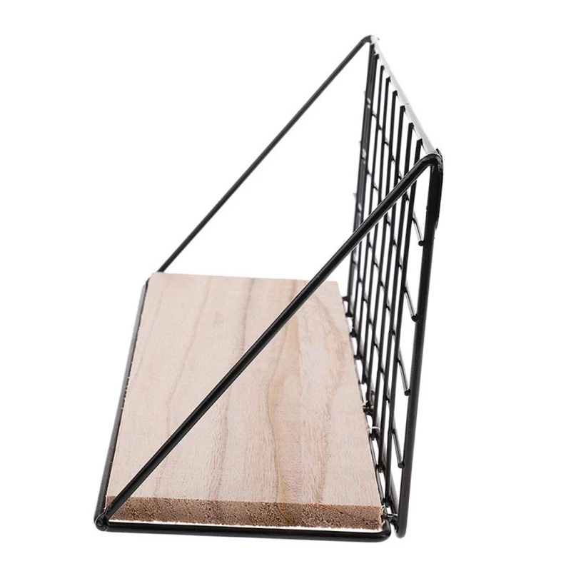 Полка для хранения в скандинавском стиле настенная полка из массива дерева сетка