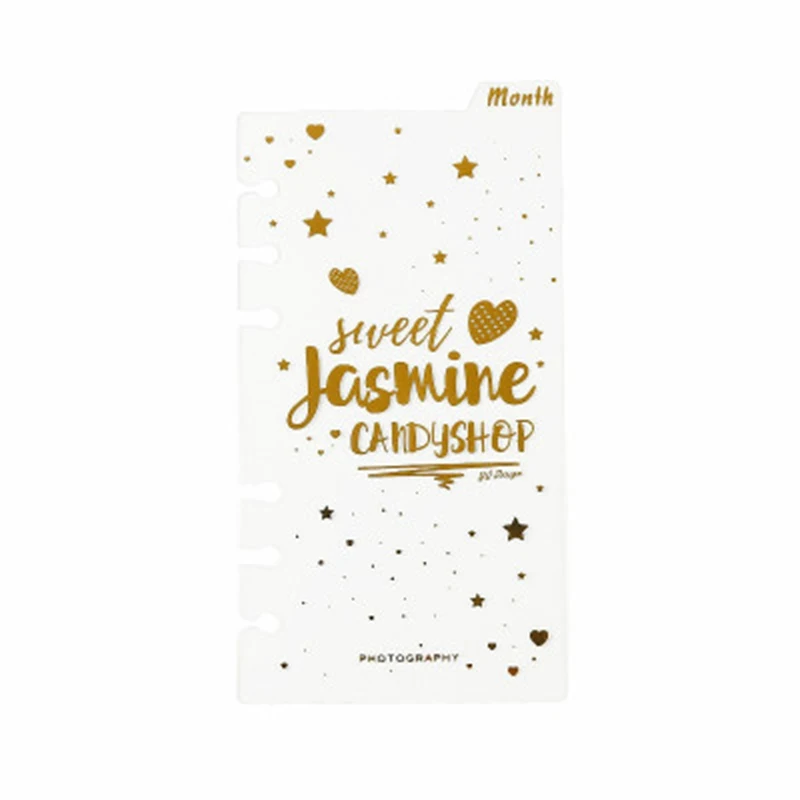 A5 A6 спираль ПВХ бронзирующий разделитель индекс линейка/вкладыш аксессуар для