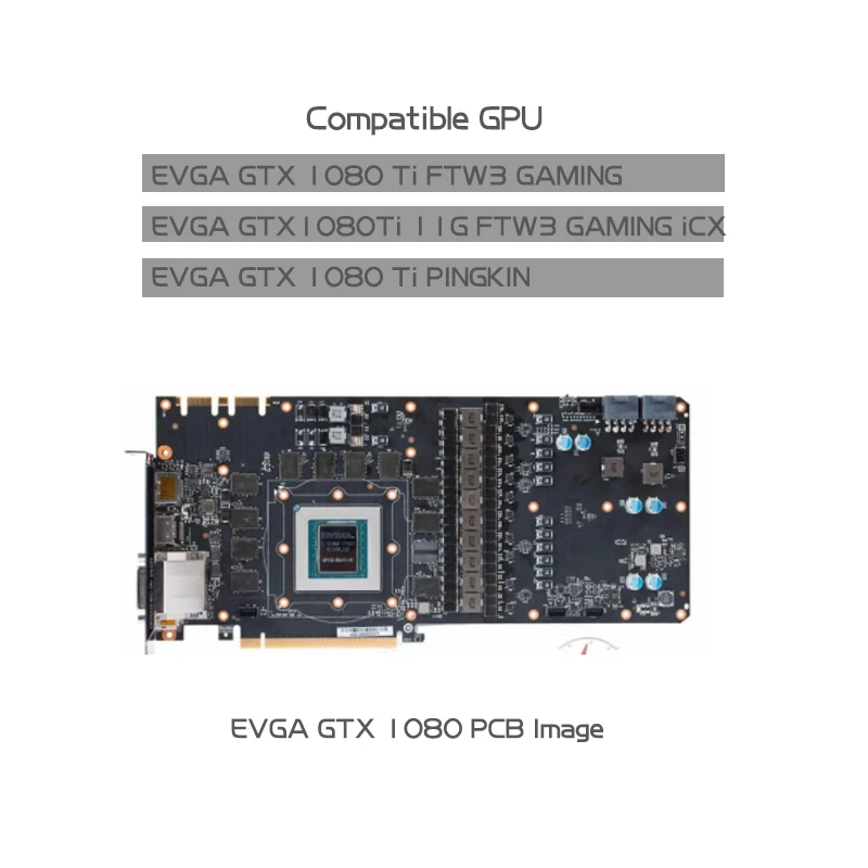 Bykski N EV1080TIFTW3 X полный охват блок GPU воды для EVGA GTX1080Ti FTW3 игровой Графика карты VGA