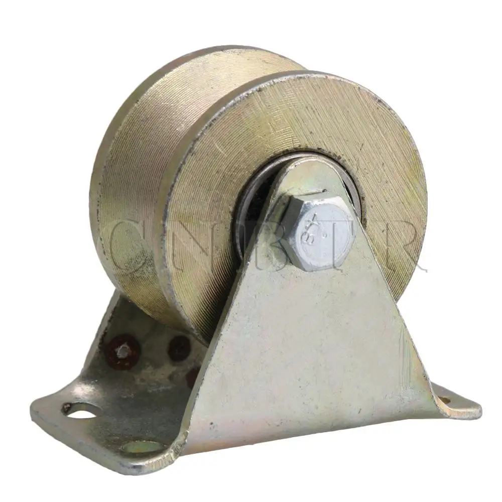 CNBTR расстояние между отверстиями 55x24 мм 45 # Сталь V Тип паз жесткое мебельное колесо с Сталь подшипник