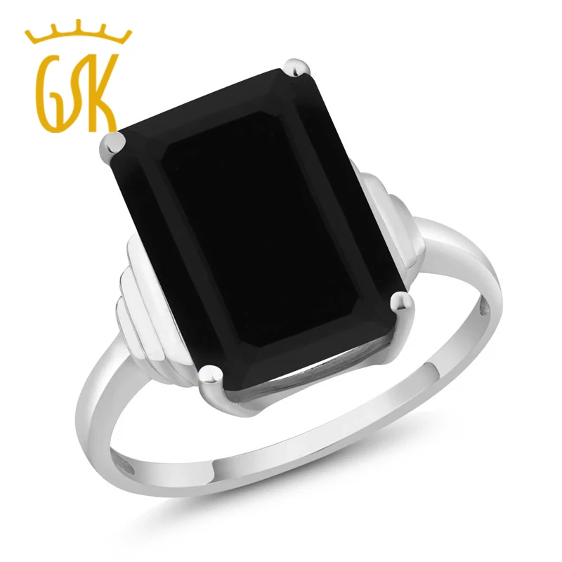 Цельное 925 пробы Серебряное большое кольцо с драгоценными камнями 5 00 карат