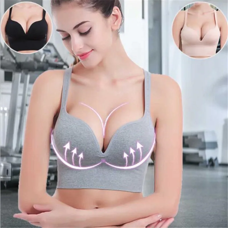 Женские Бюстгальтеры размера плюс нижнее белье однотонный бесшовный