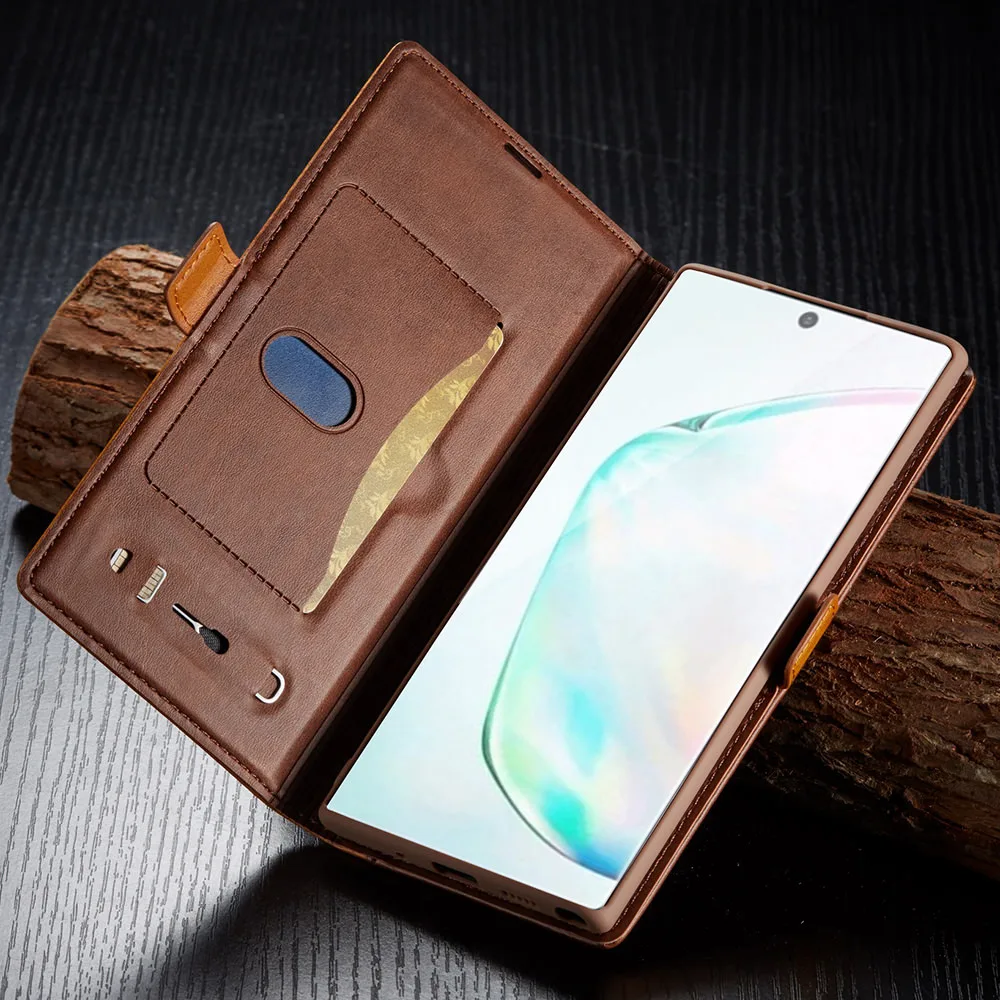 Элегантный роскошный флип-чехол-бумажник для Samsung Galaxy Note10 Plus 5G чехол S10 S9 S8