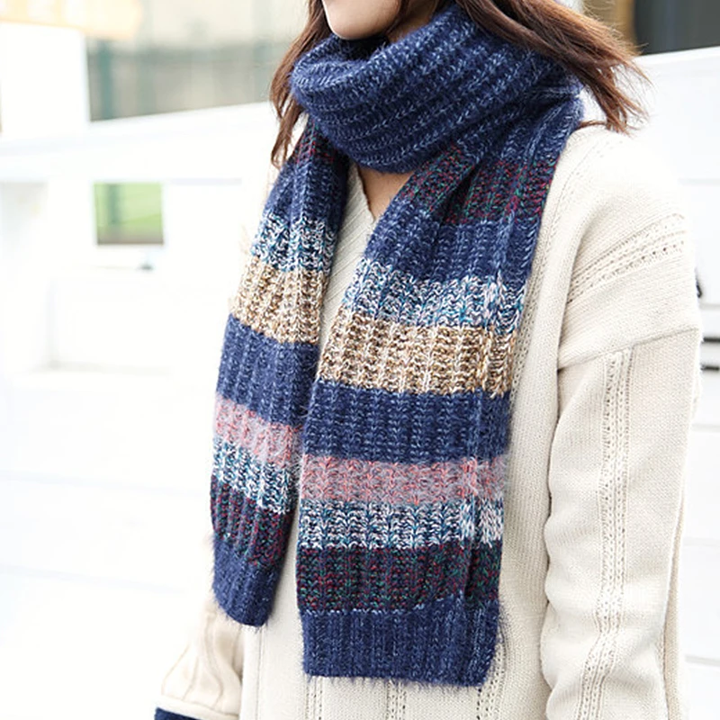 Winter Pompon Hat Scarf Goloves Set For Women Elegant Kintted Warm With Lining High-Quality Female Beanies Three-piece |