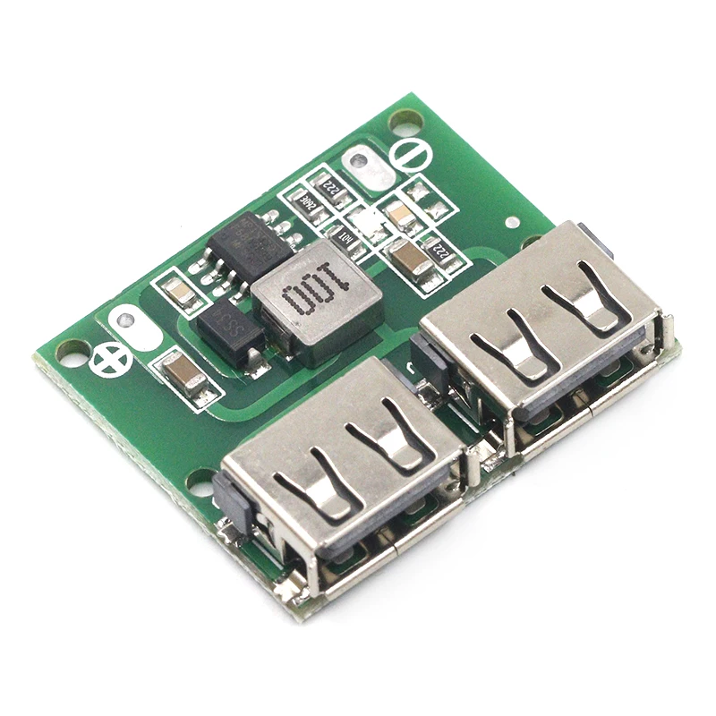 Понижающий модуль питания зарядного устройства 9 В 12 24 до 5 DC-DC двойной USB-выход