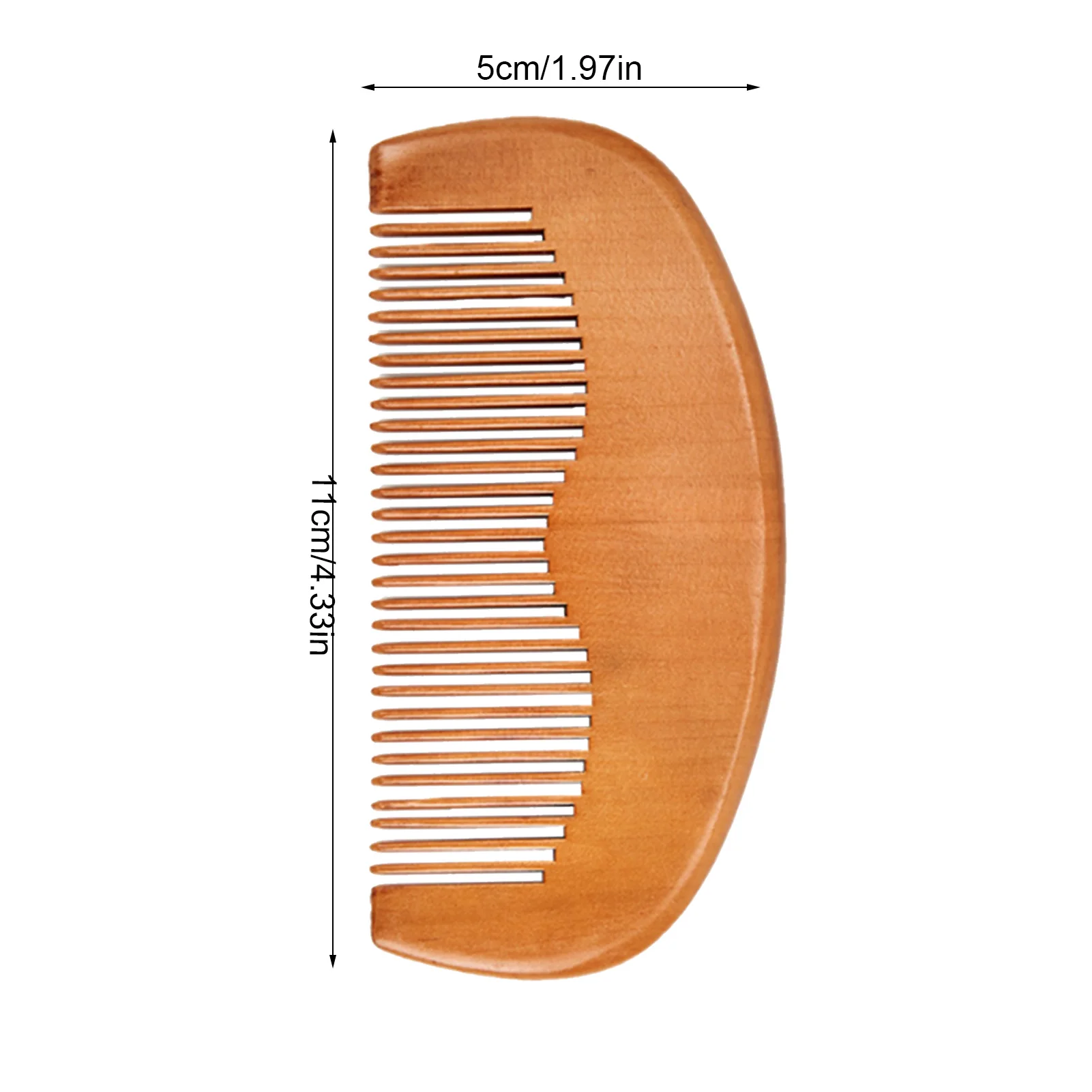 

Mahogany Anti-static Wooden Comb Natural Peach Combs Antistatic Hairdressing Comb Massage Moon Comb With Long Handle