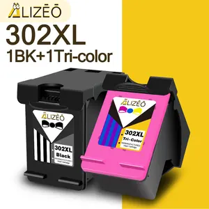 alizeo for hp 302 302 xl ink cartridge remanufactured for hp deskjet 1110 1111 1112 3830 3833 3834 4655 4657 4523 4528 free global shipping
