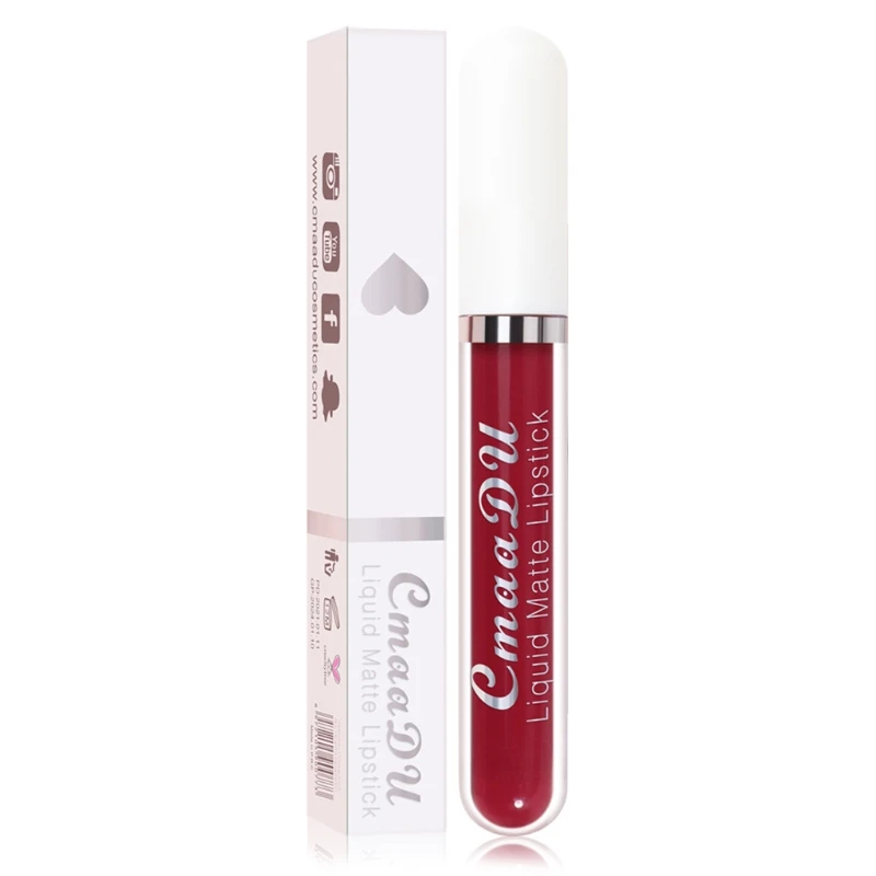 

J78D Liquid Lipstick, Matte Non-Stick Cup Waterproof Lipstick Long Lasting Lip Gloss