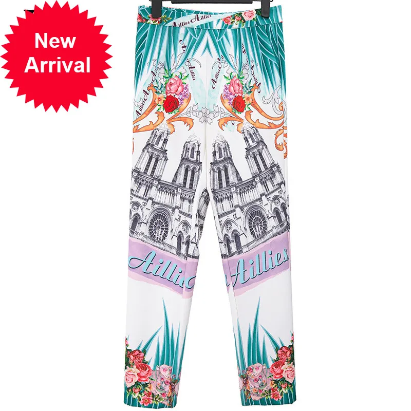 

Designer 2021 Summer Fashion Suits Women's Casual Short Sleeve Beading T-shirt and Print Pants 2 Pieces SetS