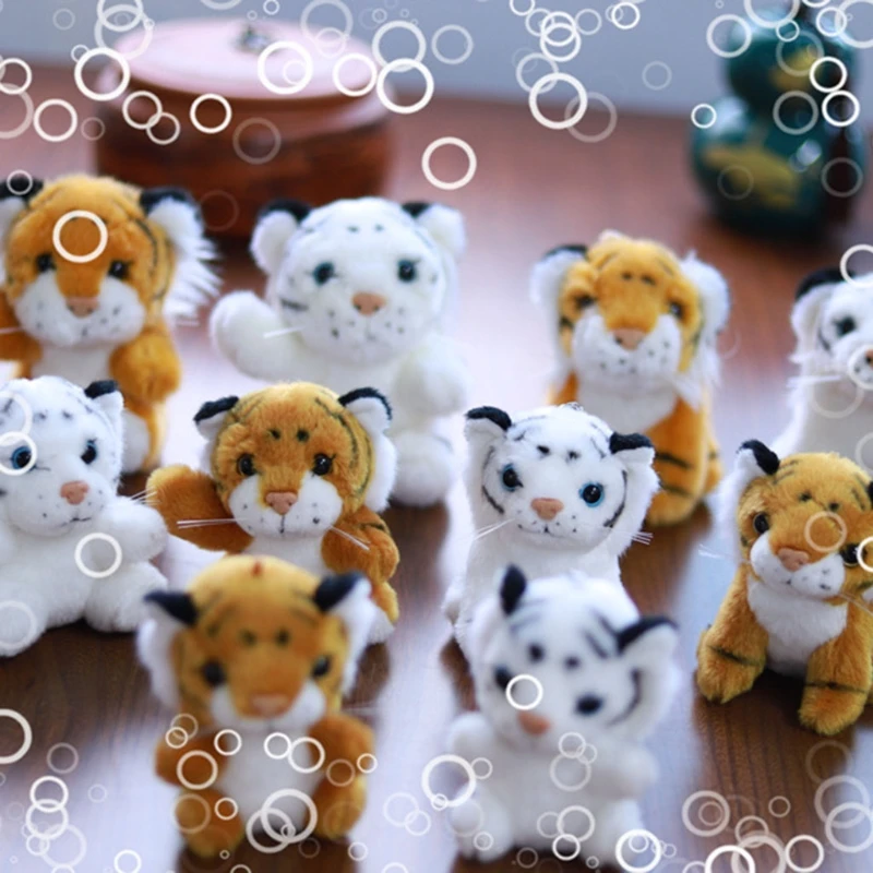 

10cm/4inch Lovely Tiger Doll Stuffed Pendant for Handbags Purses Totes Clothing & Backpack Key Ring Ornament Women Gift